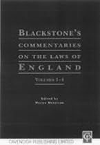 Blackstone's Commentaries on the Laws of England: v. 1-4