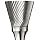 PFERD Inverted Taper Carbide Bur, Uncoated (Bright) Finish, Single Cut, Plain End
