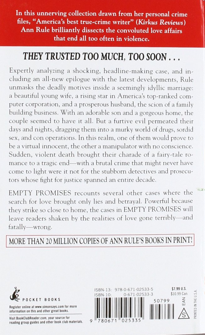 Empty Promises: Ann Rule: 9780671025335: Amazon.com: Books