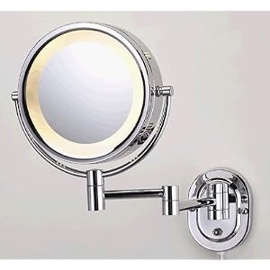 SeeAll 8 Chrome Finish Dual Sided Surround Light Wall Mount Makeup Mirror by 