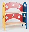 Moon & Stars Stacking Bookshelves/Toddler Benches - Set of 2