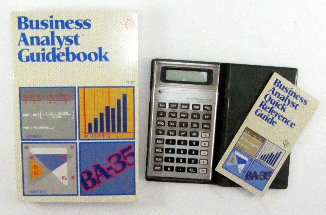 Amazon.com : Vintage Student Business Analyst Calculator and Book ...