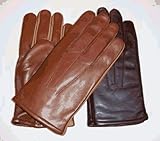 Men's Stretch Leather Fleece Lined Gloves by ISOTONER