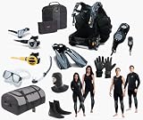Tusa Cold Water Dive Adventure Package,Mask,Wetsuit,Bag Plus