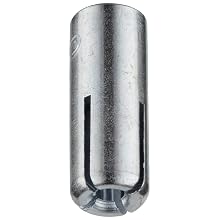 100 Pack Steel Zinc Platted Drop-In Anchor With Tool 1/4" Diameter x 1" Length