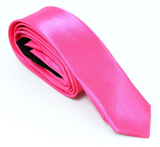 Modern Trendy Unisex Formal Skinny Tie (Hot Pink)