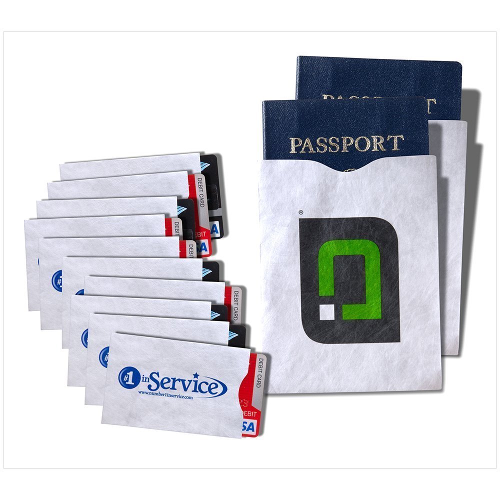 Rfid Blocking Sleeves (10 Credit Card & 2 Passport Protectors) Top Identity T.. 11 719cAUsy tL