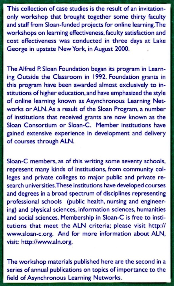 OnLine Education, Volume 2 : Learning Effectiveness, Faculty ...