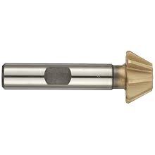 Niagara Cutter CH126 Single Angle Shank Type Chamfering Cutter, High Speed Steel, Uncoated (Bright), Weldon Shank, 60 Degree Angle, 1" Cutter Diameter, 10 Tooth, 7/16" Width