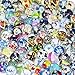 Soleebee BL005 100 pcs Mixed Random Aluminum Glass 18mm Snap Buttons Jewelry Charms (Multi-Style)