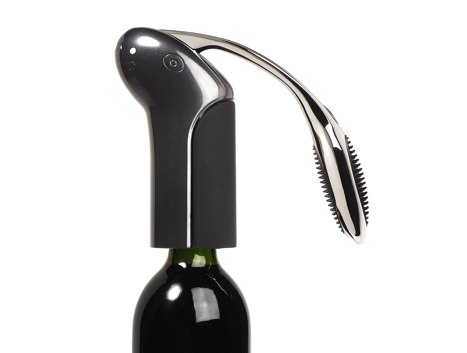 Metrokane Rabbit Vertical Lever Style Corkscrew with Foil Cutter, Gun