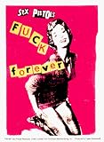 Review Square Deal Recordings & Supplies  / Sex Pistols - Fuck Forever Logo with Retro Pinup Babe on Pink - Sticker / Decal