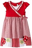 Youngland Girls 2-6X Mock Seersucker Lady Bug Cardigan