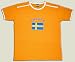 T-Shirt Schweden, orange-weiß, Größe M, Soccer-T