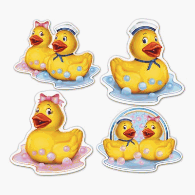 Beistle - 55349 - Just Duckie Cutouts- Pack of 12