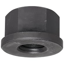 Low Carbon Steel Flange Nut, UNF 2B Threads, 1-1/4"-7 Thread Size, 3/8" Width Across Flats