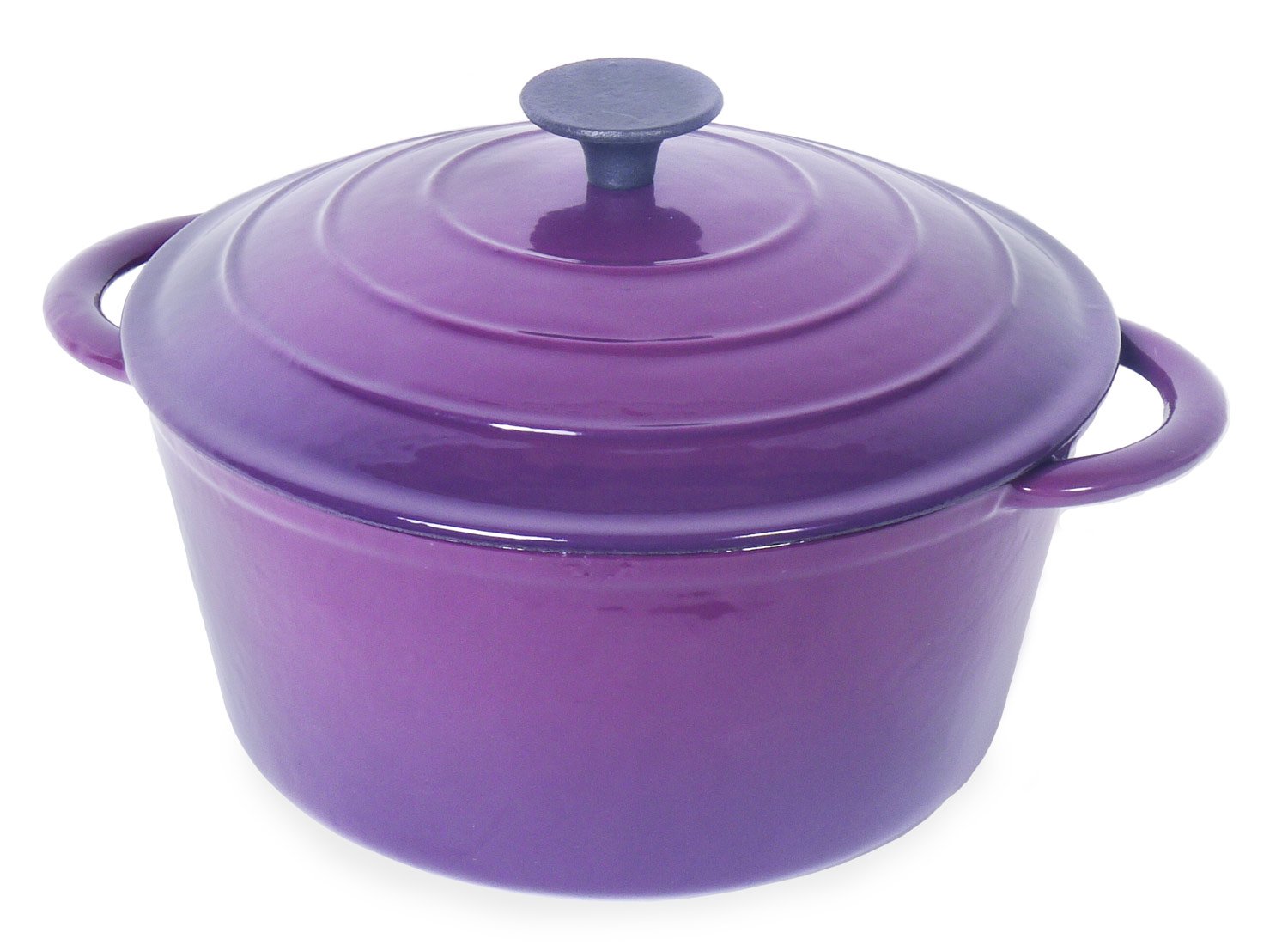 Spiceberry Home CastIron Enamel Dutch Oven 51/2 Quart Eggplant Purple