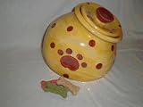Big Dog Pottery 109PL Whimsical Treat Cannister - Colors- Pink-a-dot and Leapin Lizard