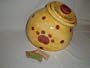 Big Dog Pottery 109PL Whimsical Treat Cannister - Colors- Pink-a-dot and Leapin Lizard