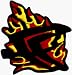 Fear Factory - FF Logo with Flames - Embroidered Iron On or Sew On Patch
