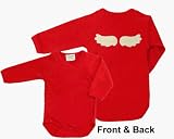 Organic Cotton Baby Kimono Body with Wings (Holiday Red) 0-6 m