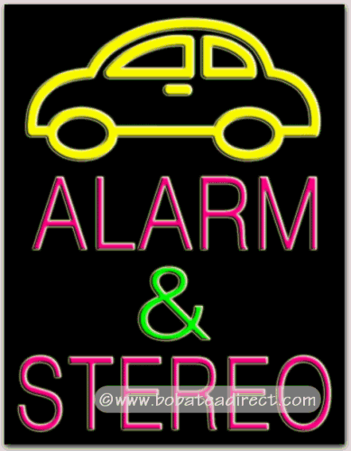 Alarm & Stereo Neon Sign (31H x 24L x 3D)