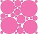 Baby : 71 Huge Bright Pink Polka Dots Circles Nursery Decor Stickers