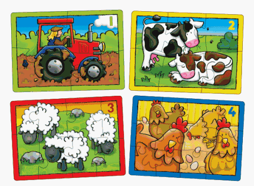Childrens Toyshop  Toys : Orchard Toys Farm Four In A Box