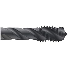 Dormer MTT-X E008/MTT-X E018 Powdered Metal Spiral Flute Threading Tap, Black Oxide Finish, Round Shank With Square End, Modified Bottoming Chamfer