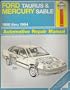 Taurus & Mercury Sable 1986 Thru 1994 : Automotive Repair Manual (Haynes Auto Repair Manual Series)