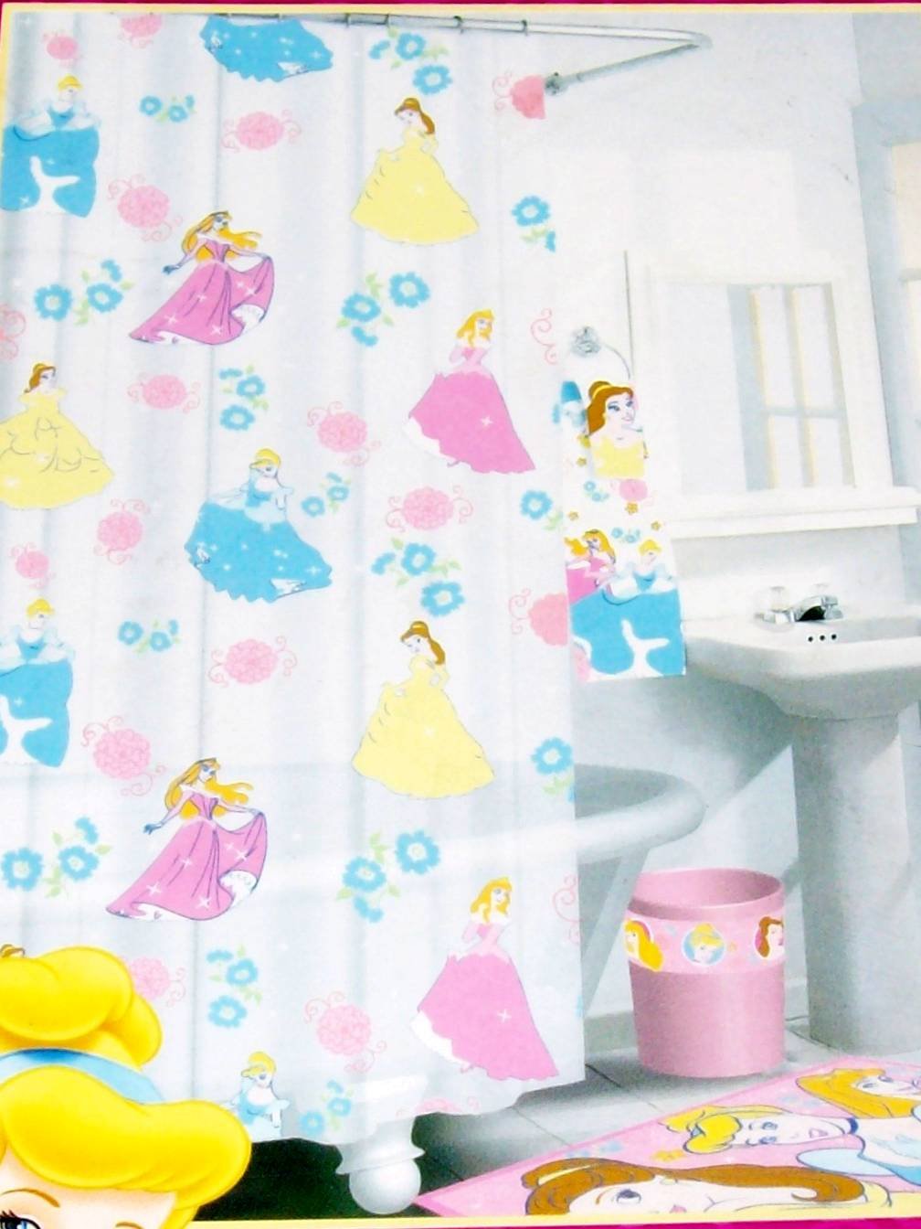 Disney Princess Vinyl Bathroom Shower Curtain 70" x 72" eBay