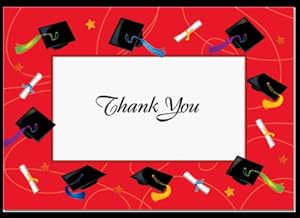 Masterpiece Studios 10698 Red Graduation Thank You Note Cards