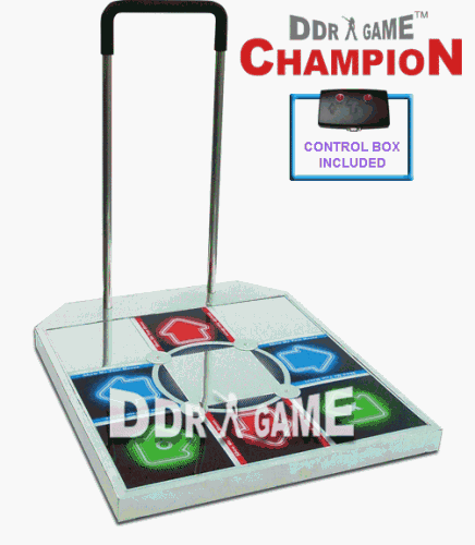 PS2 Champion Metal Arcade Dance Pad with Handle Bar