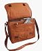 Computer Front Flap Leather Messenger Bag