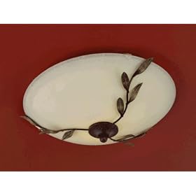 Eglo 86865A Catania, Antique-Brown-Gold, 1-Light Ceiling Light Fixture by Eglo