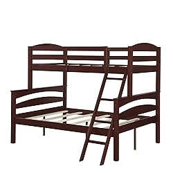 wood twin over full bunk bed