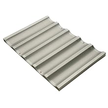 Focus Foodservice Commercial Bakeware 5 Count 18-Inch Perforated Baguette Pan
