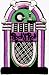 Rock n Roll Jukebox / Jutebox - Embroidered Iron On or Sew On Patch (Juke box Jute box)