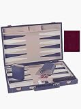Sunnywood 2414-BU 18 Inch Backgammon Set - Burgundy Suede