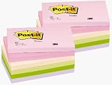 Kitchen & Housewares : Post-It Warm Pastel Notes Pad of 100 Sheets 76x127mm Rainbow Ref 655Fl [Pack 12]