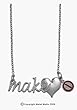 SILVER MAKE LOVE, NOT WAR NECKLACE