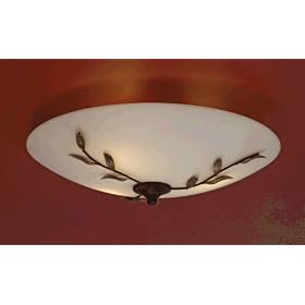 Eglo 86866A Catania, Antique-Brown-Gold, 3-Light Ceiling Light Fixture by Eglo