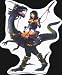 Fierce Dragon in Armor with Sexy Warrior Woman with Staff Riding Him - Sticker / Deca...