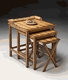 IMAGE OF Elegant Decor 2502124 Nest Of Tables - Rustic Fawn Finish