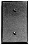 AWJBP - Blank Switch Plate - Smooth Black Iron-Steel