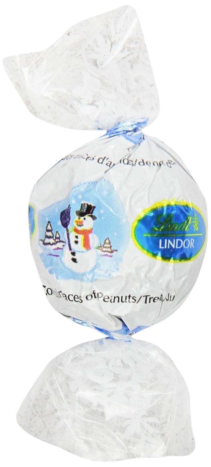 Amazon Lindt Snowman Milk and White Chocolate Truffles, 60 Count Box