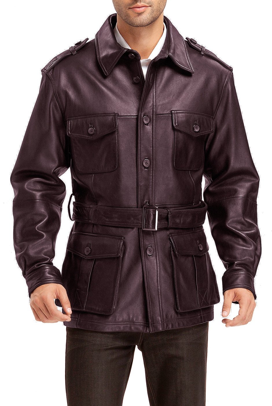 New Zealand Lambskin Leather Military Trench Coat.SAVE 200!! eBay