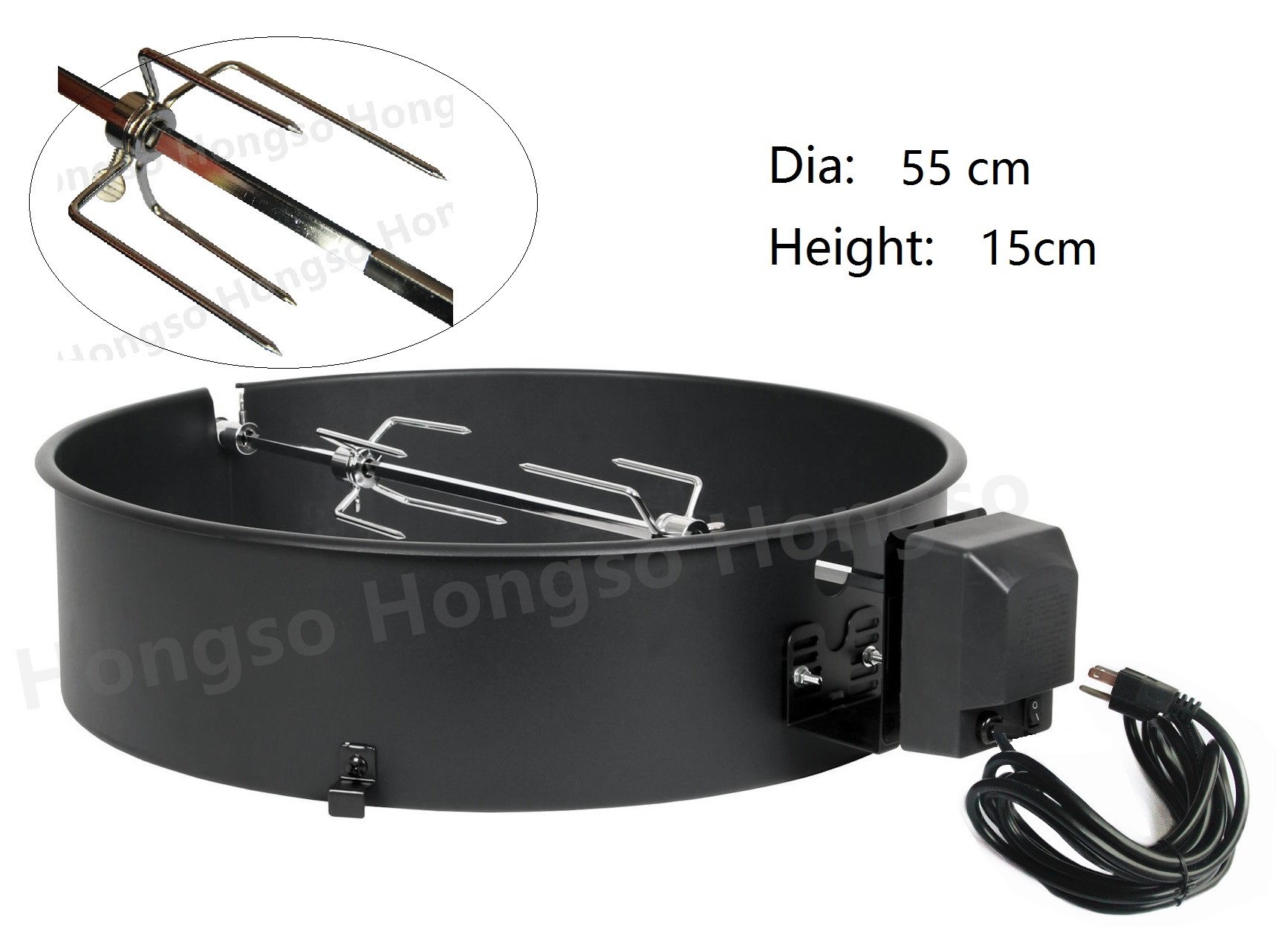 Charcoal Kettle Rotisserie Kit 2290 for 221/2 Inch charcoal kettle