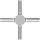 STC-16/4 Stainless Steel Hypodermic Tube Fitting, Cross, 16 Gauge