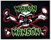 Marilyn Manson - Skull & Crossbones Logo on Black - Sticker / Decal